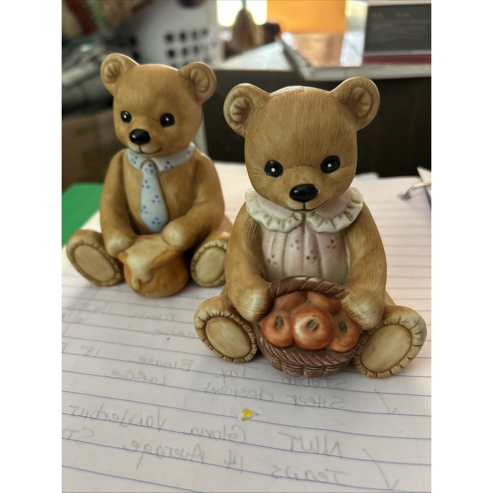 vintage home interiors figurines, Girl And Boy Thanksgiving Figures Numbered